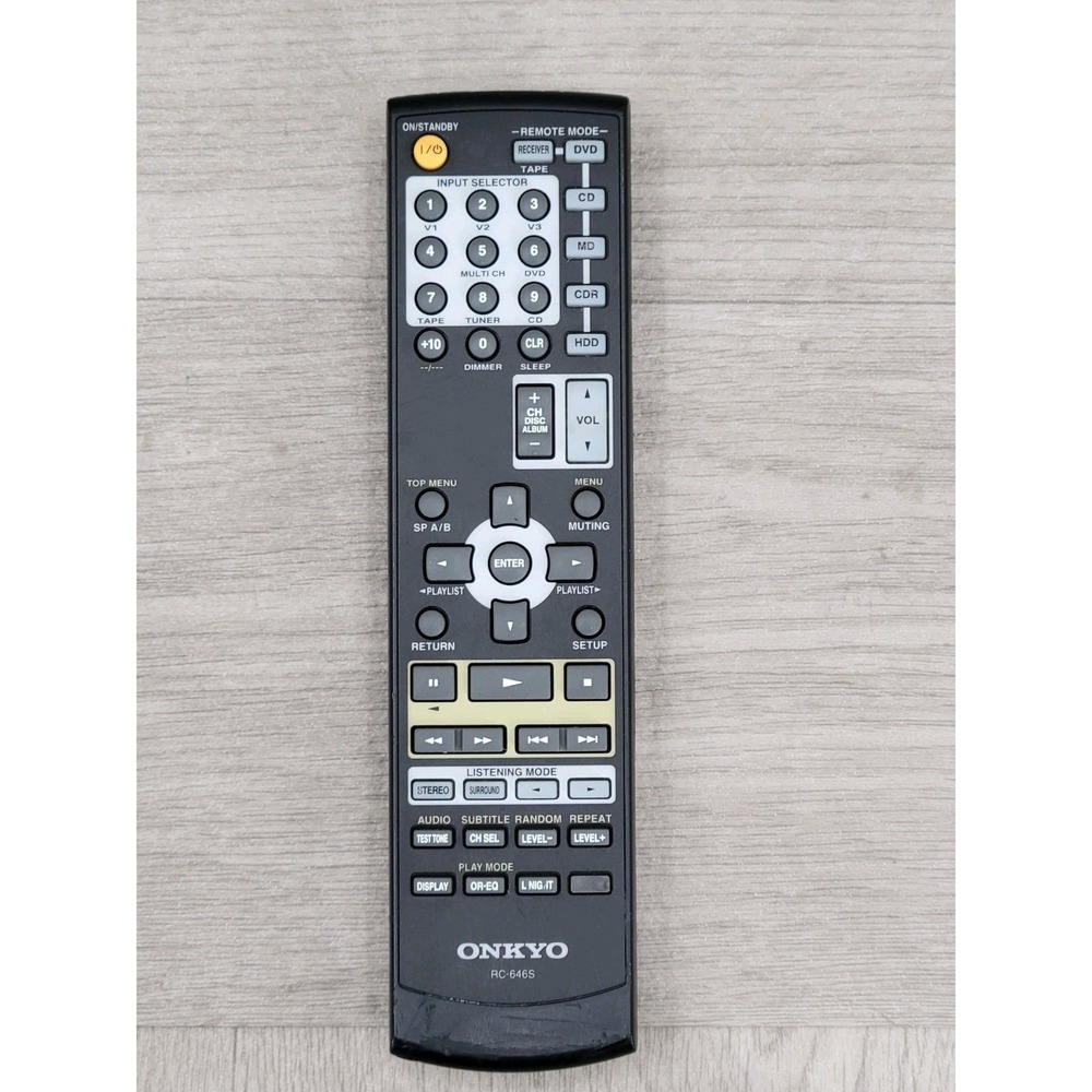 Onkyo RC-646S OEM Remote Control HT-S3100 HT-S590 R340 Tested Working